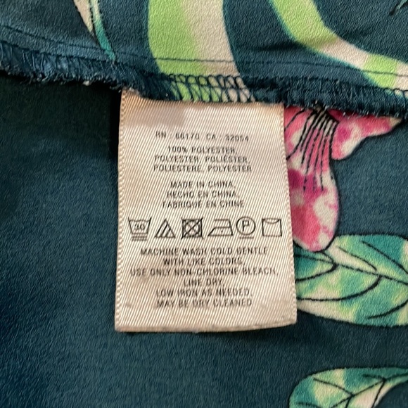 Anthropologie HD In Paris Floral Semi Sheer Eira Top Size 10 - Picture 7 of 8